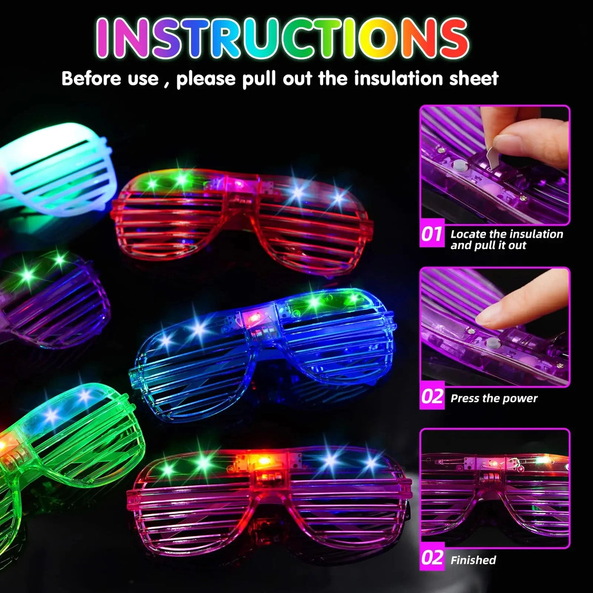 Glow-in-The Dark Shutter Shades