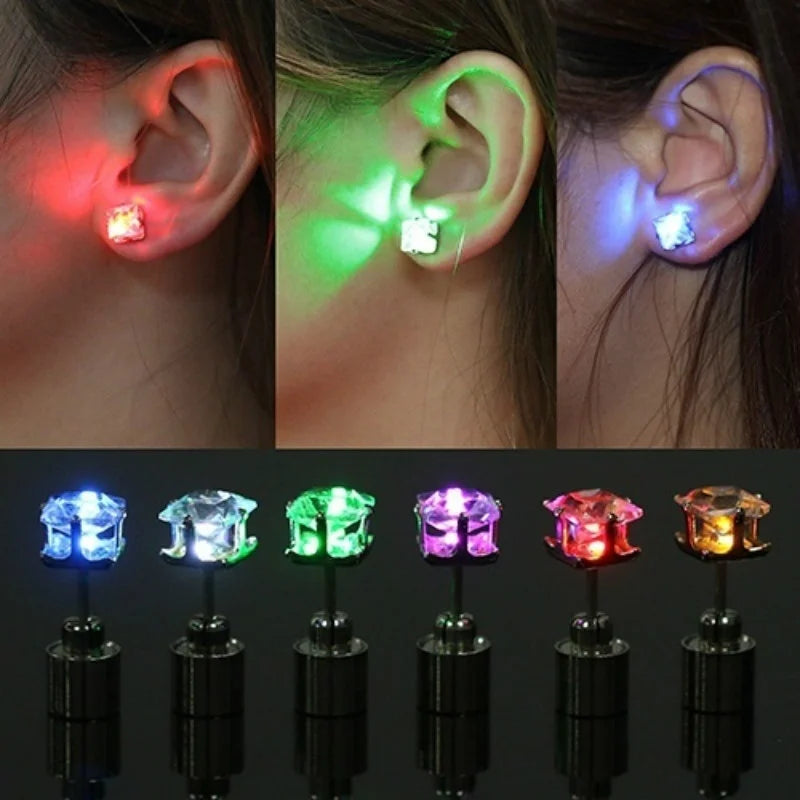 Glowing LED Ear Studs