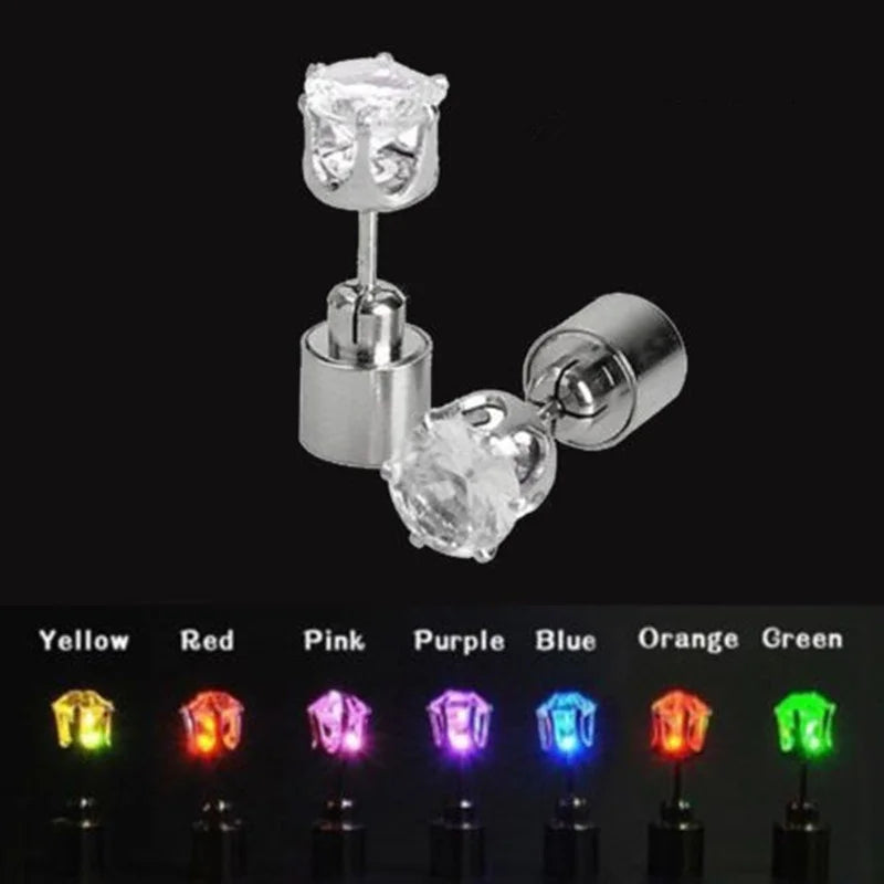 Glowing LED Ear Studs