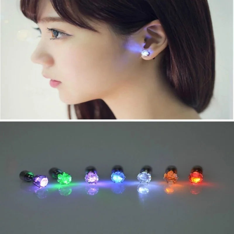 Glowing LED Ear Studs