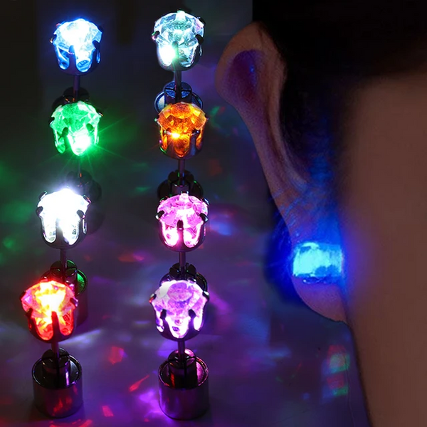 Glowing LED Ear Studs