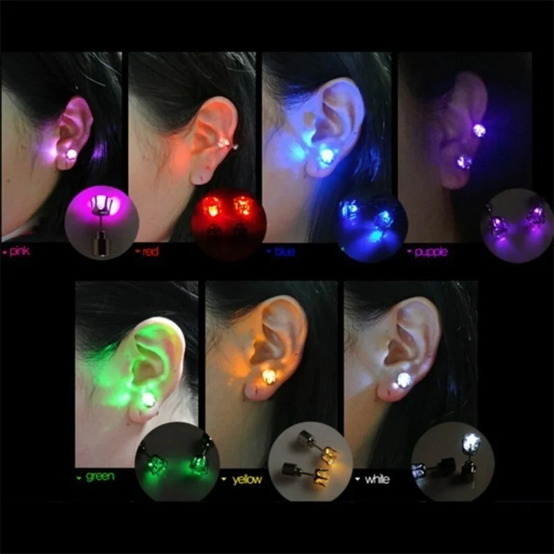 Glowing LED Ear Studs